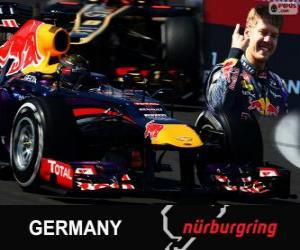 пазл Себастьян Феттель празднует свою победу в Гран Гран-при Германии 2013